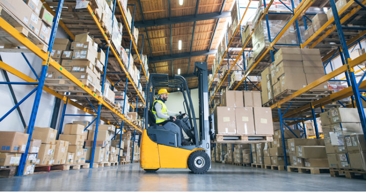 Warehouse stock ready for delivery