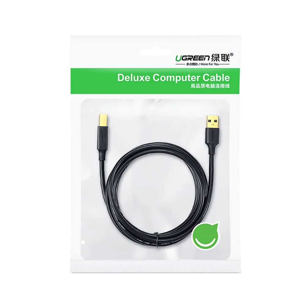UGREEN 20847 US135 2m USB-A to USB-B Print Cable Black
