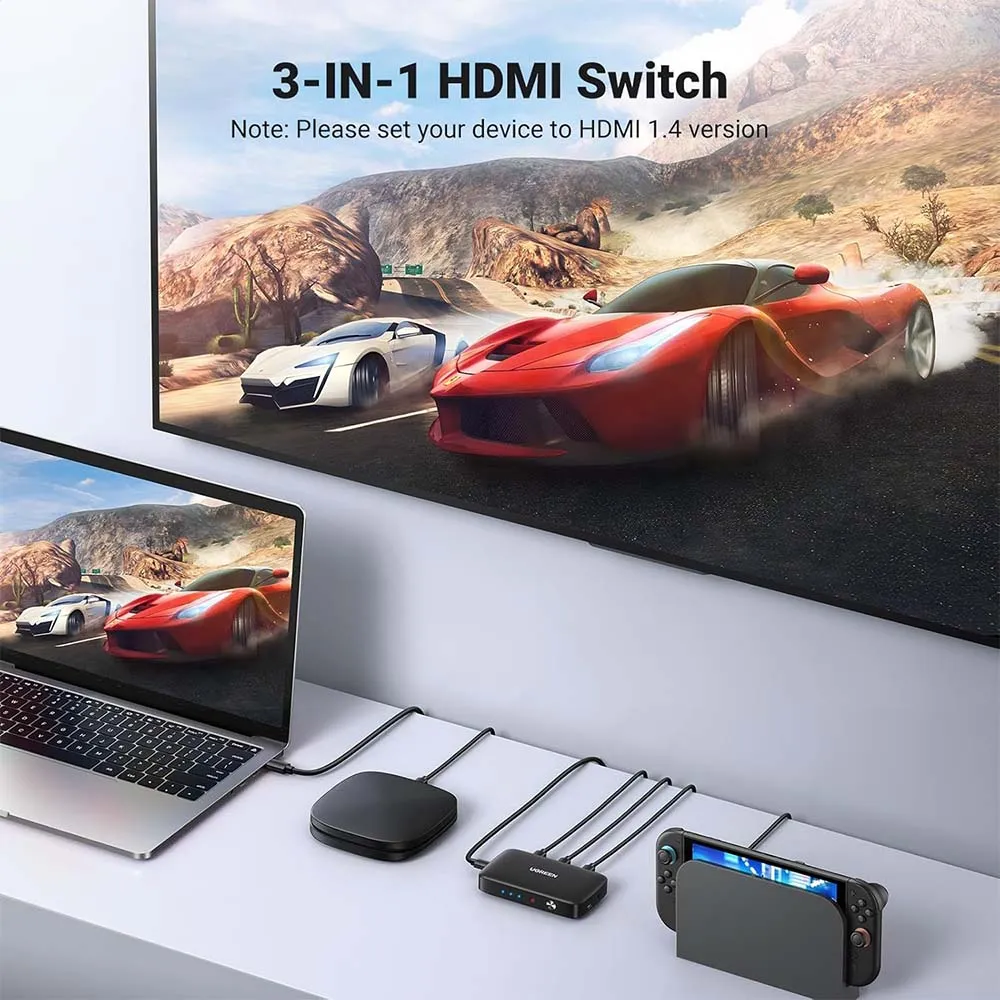 UGREEN 80125 HDMI Switch 3-in-1 4K 60Hz HDMI Splitter