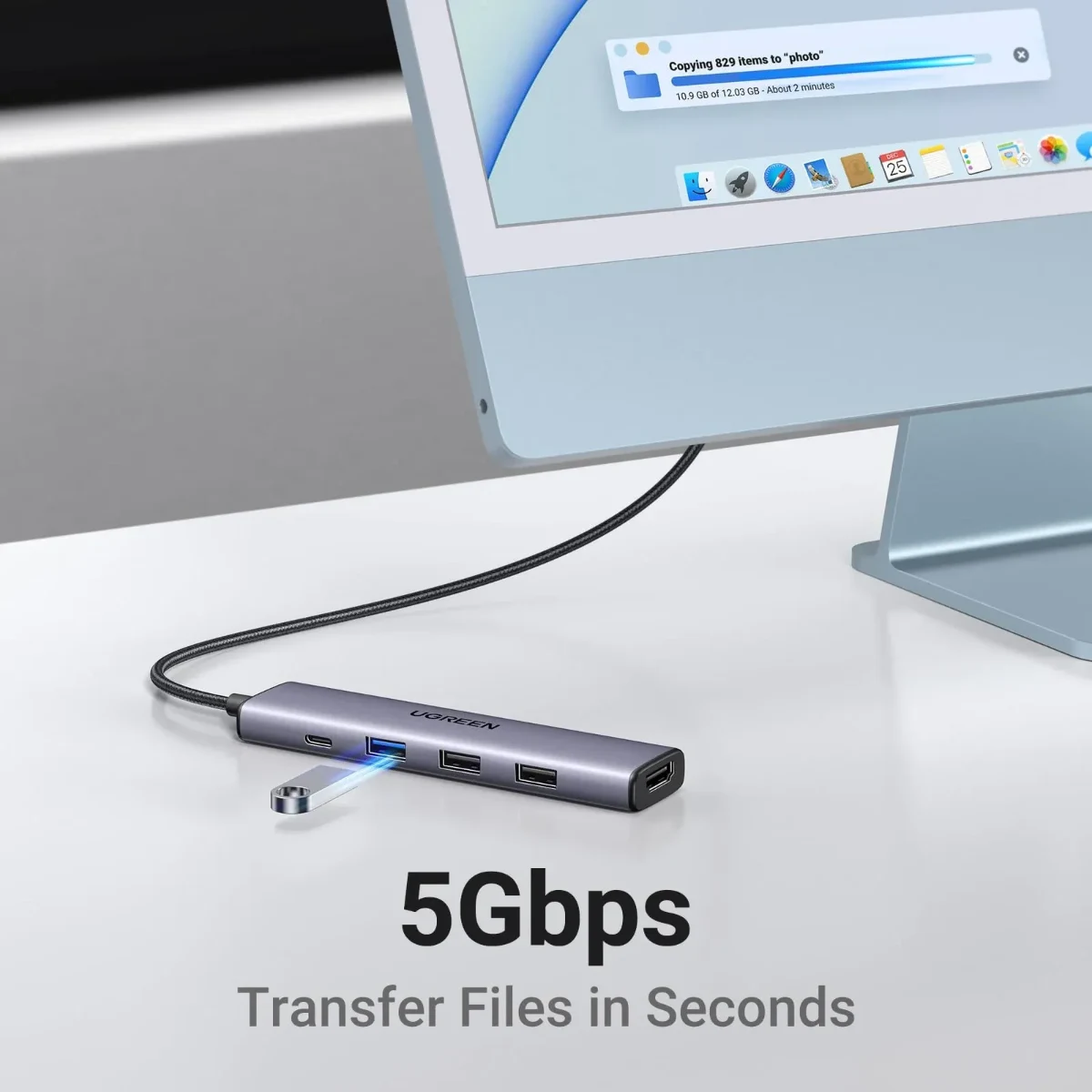 UGREEN 20197 5-in-1 USB-C Multifunction Hub Adapter