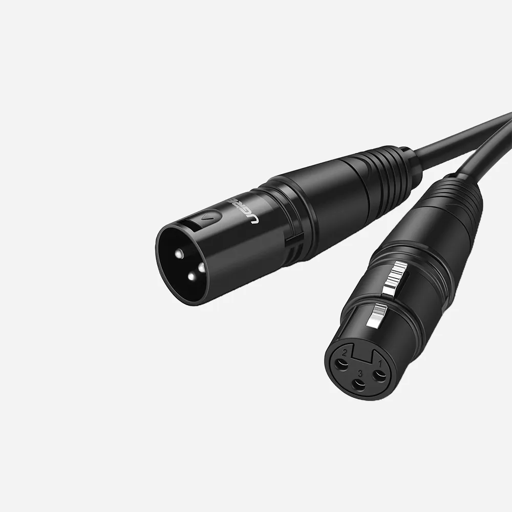 UGREEN 20712 5m XLR Cannon Male to Female Microphone Extension Audio Cable Black