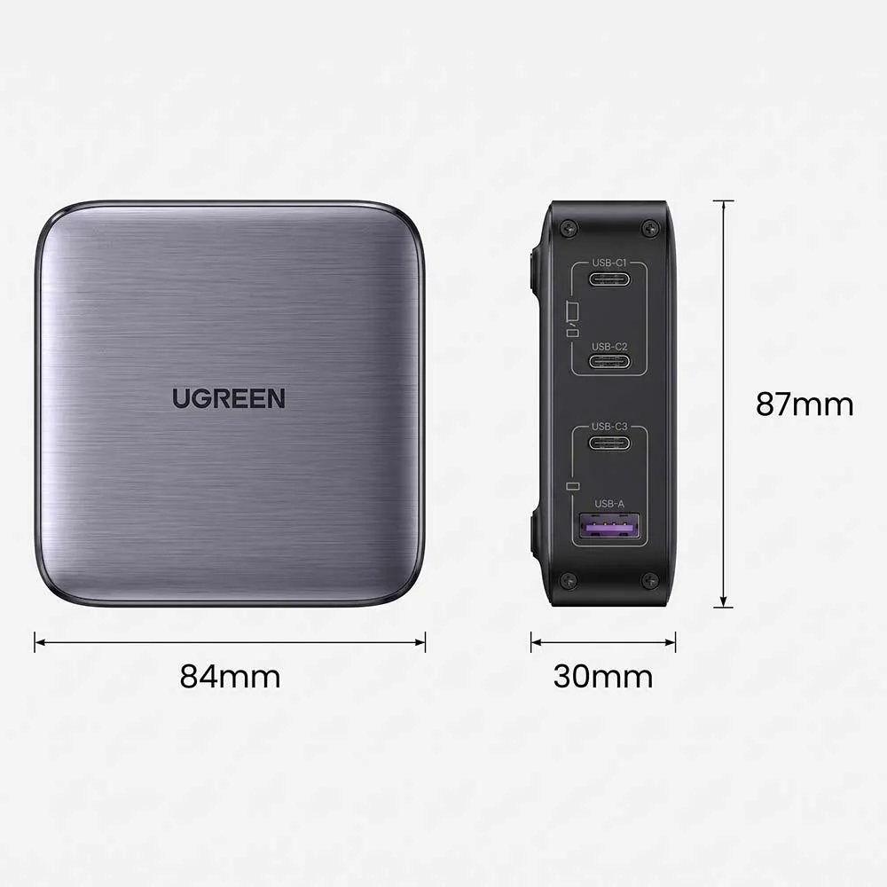 UGREEN 90928 Nexode CD328 100W GaN Desktop Fast Charger with Power Delivery 3x USB-C 1x USB-A