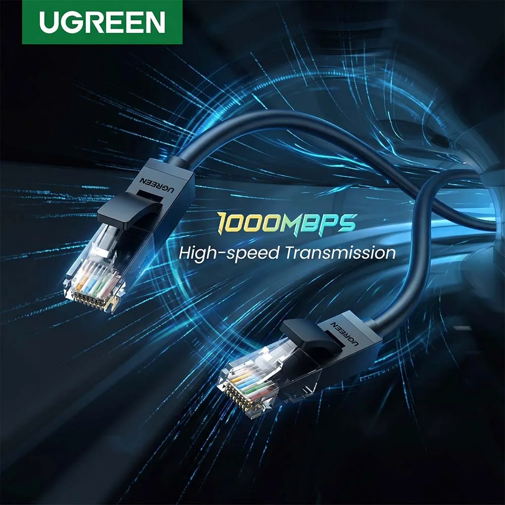 UGREEN 20161 NW102 Cat 6 U/UTP 3m Ethernet Cable Black