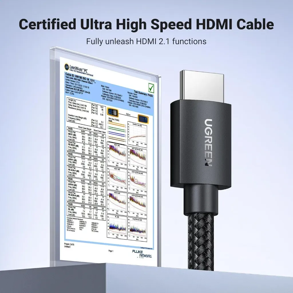 UGREEN 40182 HD150 HDMI 8K 5m Braided Cable