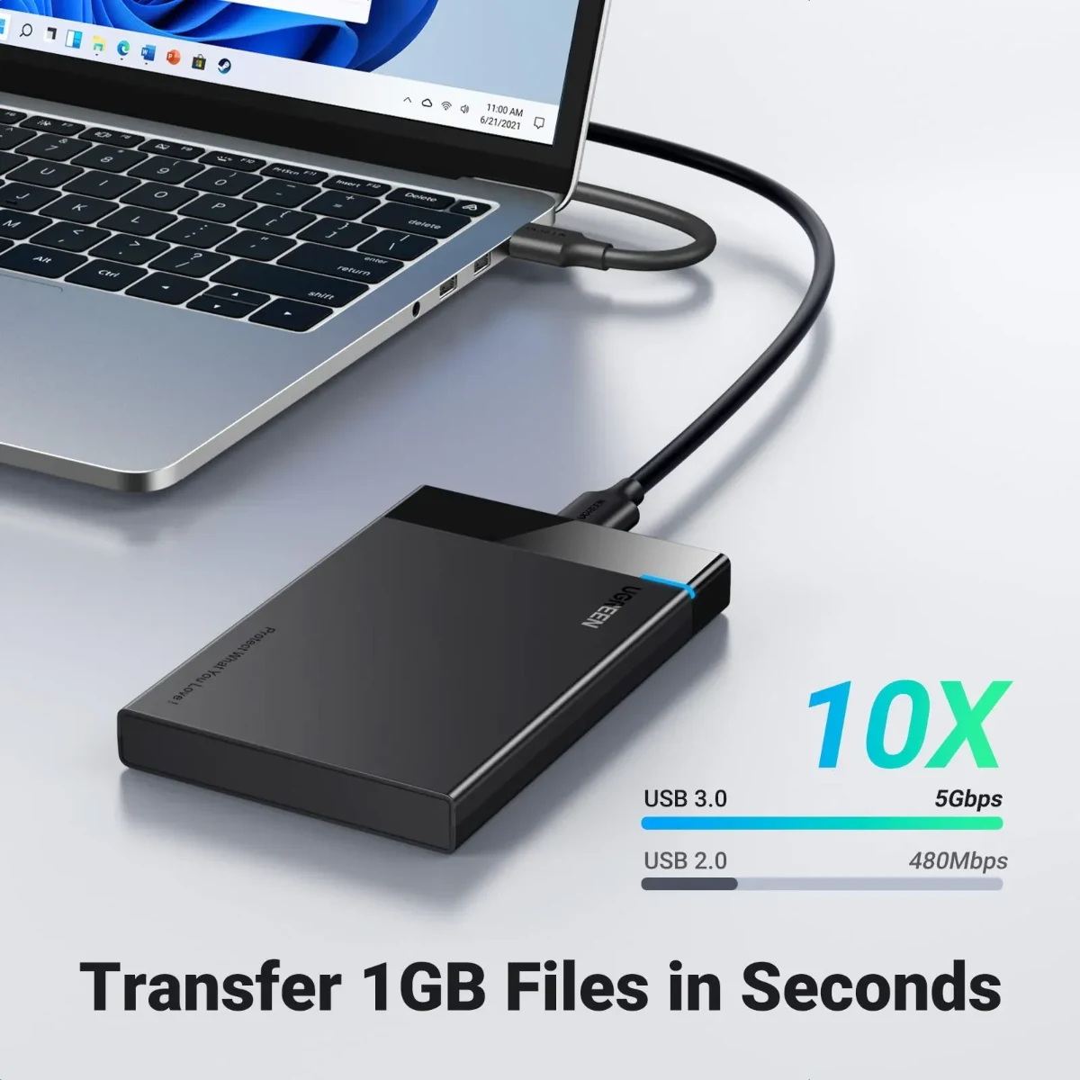 UGREEN 30848 USB 3.0 to SATA III Hard Drive Enclosure