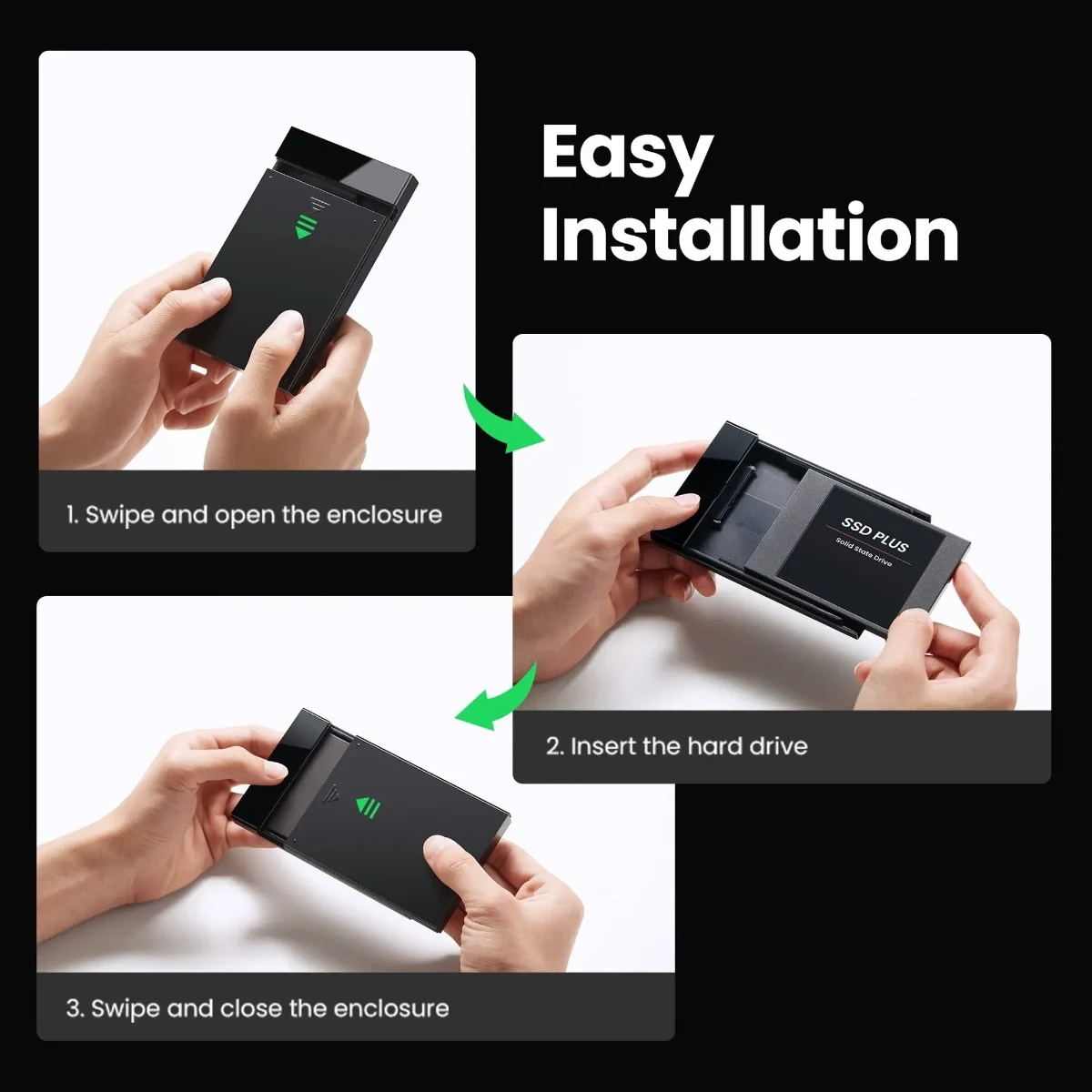 UGREEN 30848 USB 3.0 to SATA III Hard Drive Enclosure