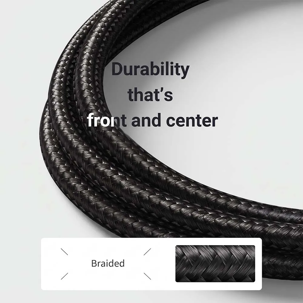 UGREEN 10643 Cat7 15m Pure Copper Braided Ethernet Cable Black