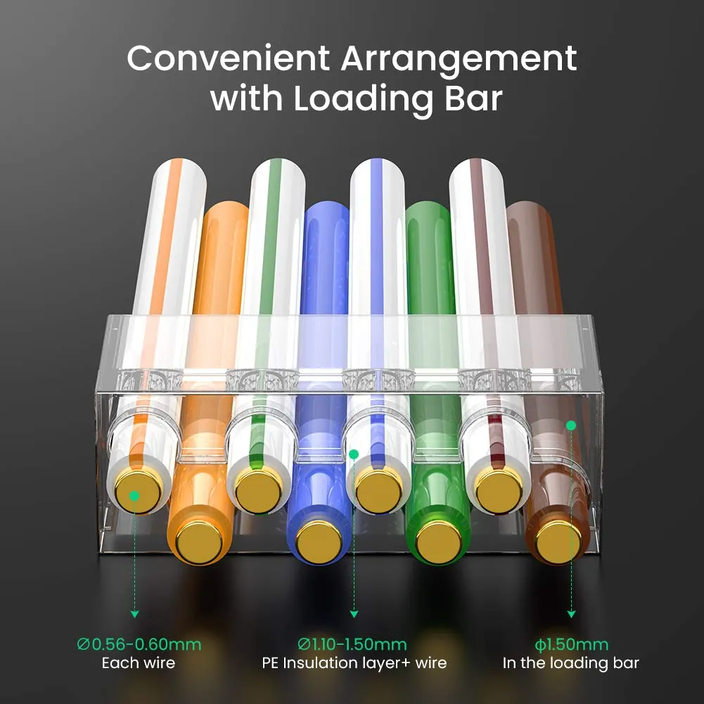 UGREEN 70316 Cat6A Shielded RJ45 Connector 10 Pack Gigabit