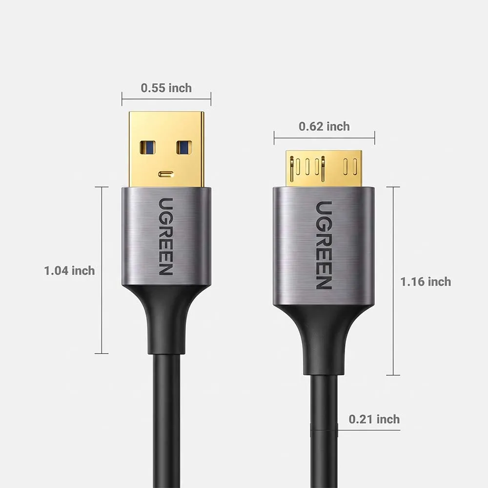UGREEN 10841 USB-A 3.0 Male to Micro USB 3.0 Male Cable 1m Black