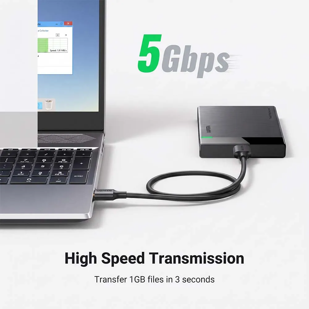 UGREEN 10841 USB-A 3.0 Male to Micro USB 3.0 Male Cable 1m Black