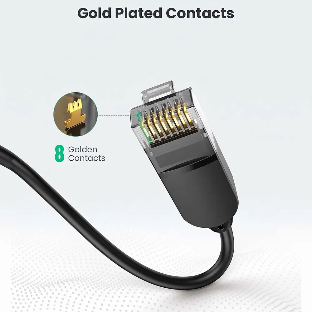 UGREEN 70333 Cat6A 1.5m Pure Copper Ethernet Cable Black