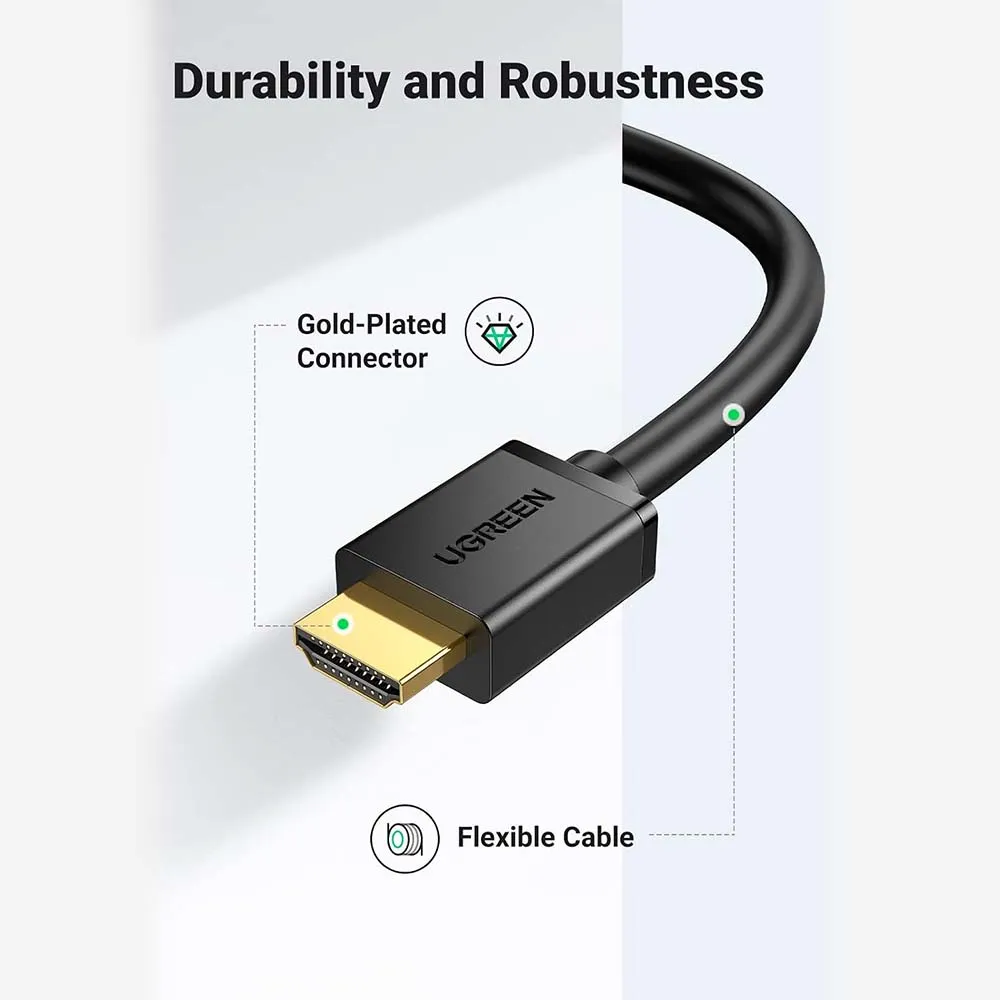 UGREEN 10135 2m HDMI Male to DVI Male 2K Cable Black