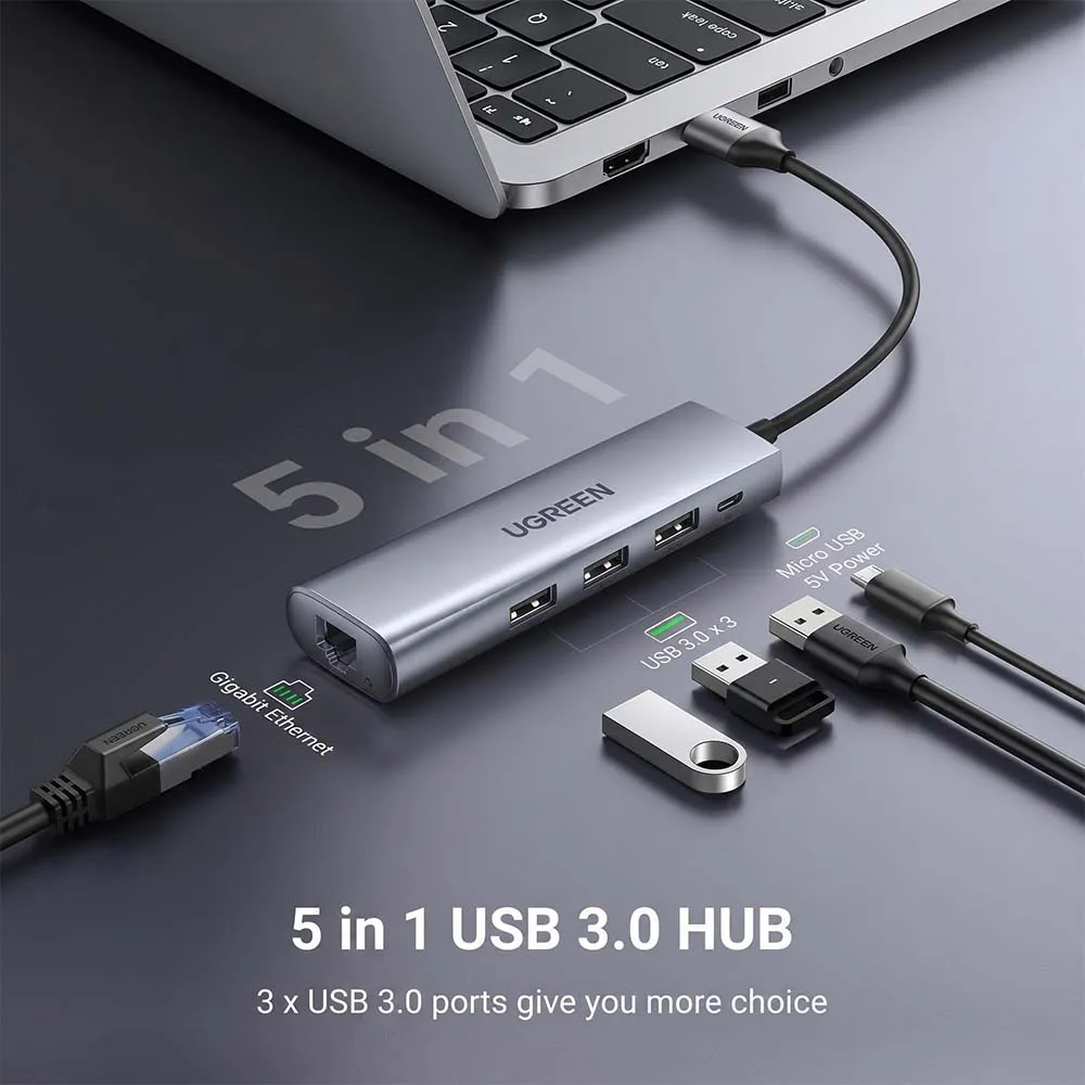 UGREEN 60812 5-in-1 USB-A Hub Adapter
