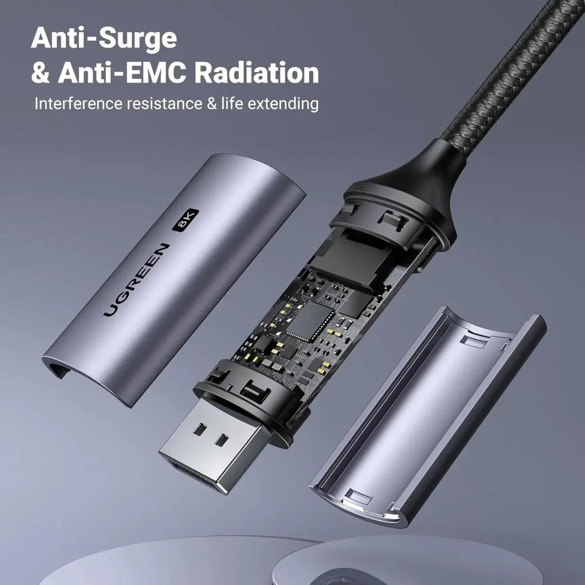 UGREEN 25157 USB-C to Display Port 1m Cable Gray