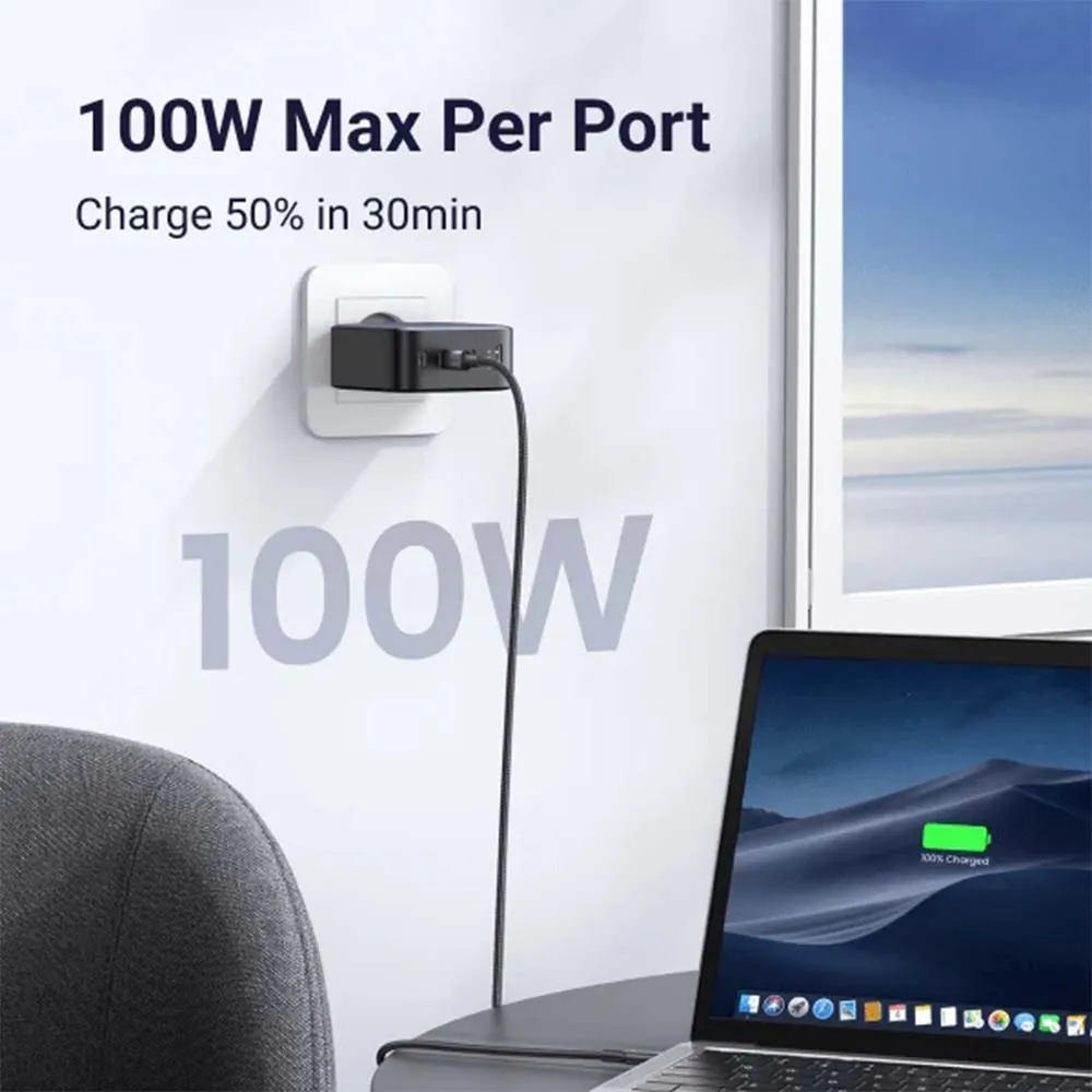 UGREEN 40747 Nexode CD226 100W GaN Fast Wall Charger with Power Delivery 3x USB-C 1x USB-A