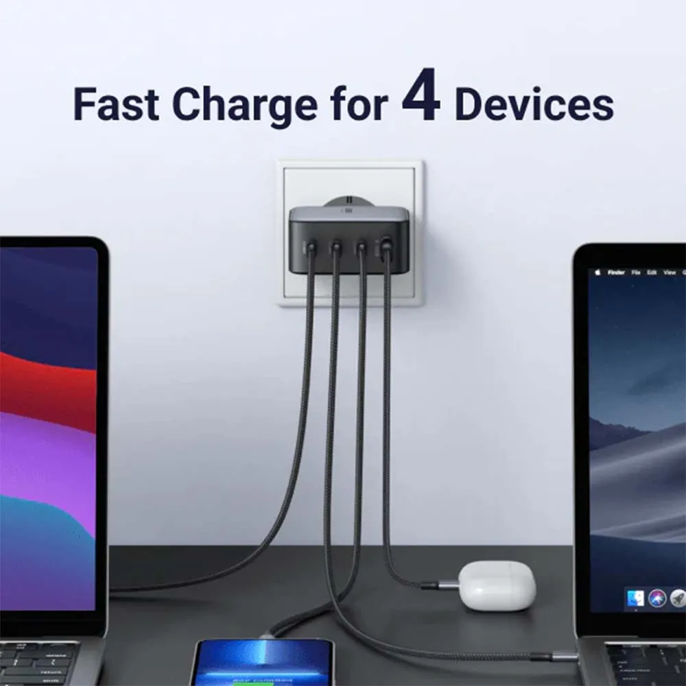 UGREEN 40747 Nexode CD226 100W GaN Fast Wall Charger with Power Delivery 3x USB-C 1x USB-A
