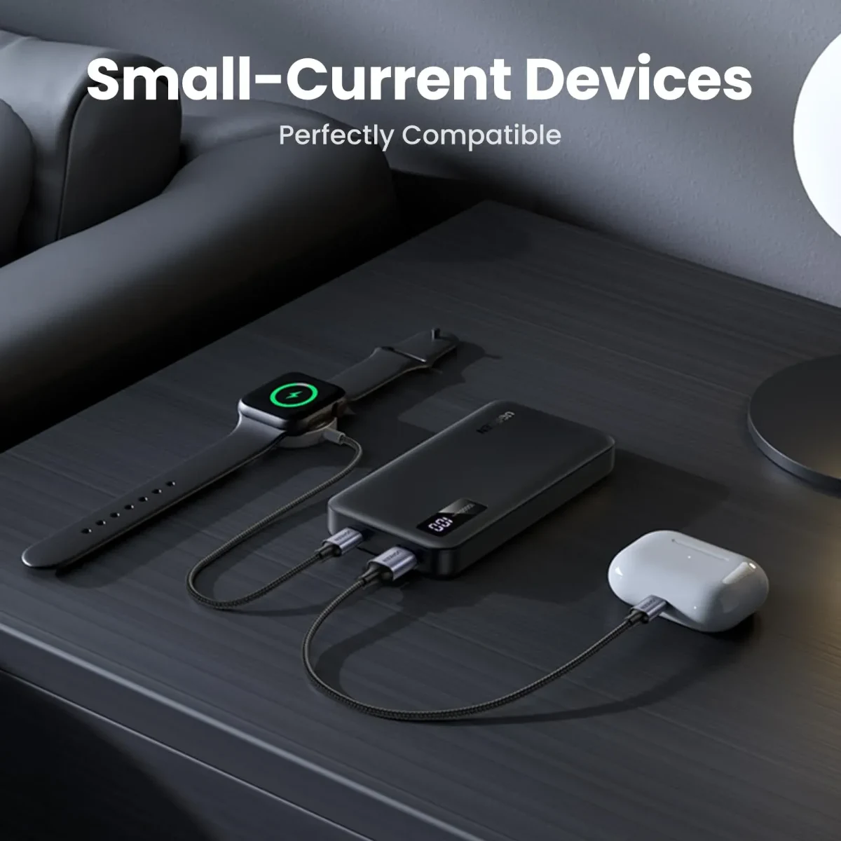 UGREEN 25742 10000mAh Mini Quick Charging 20W Power Bank Black