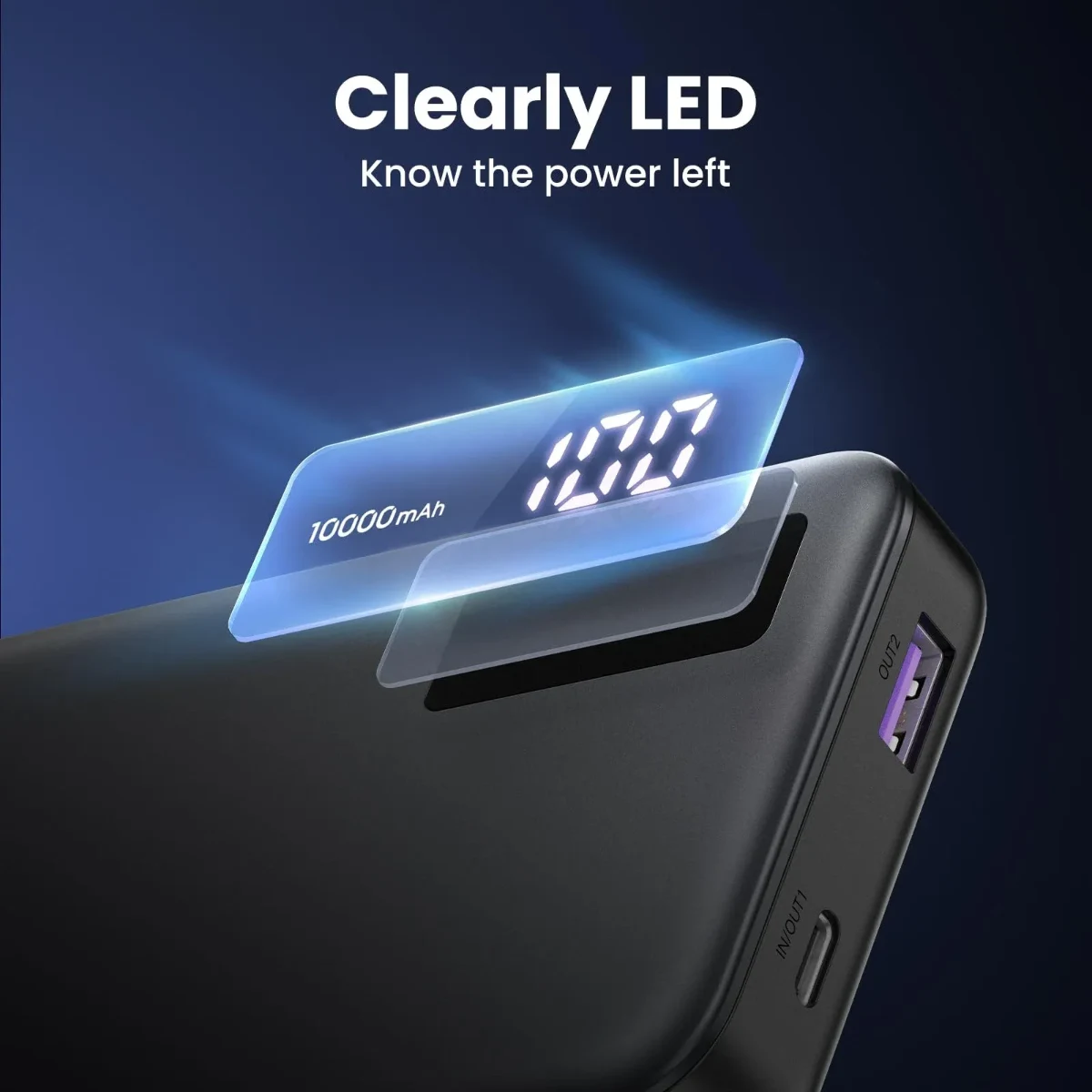 UGREEN 25742 10000mAh Mini Quick Charging 20W Power Bank Black