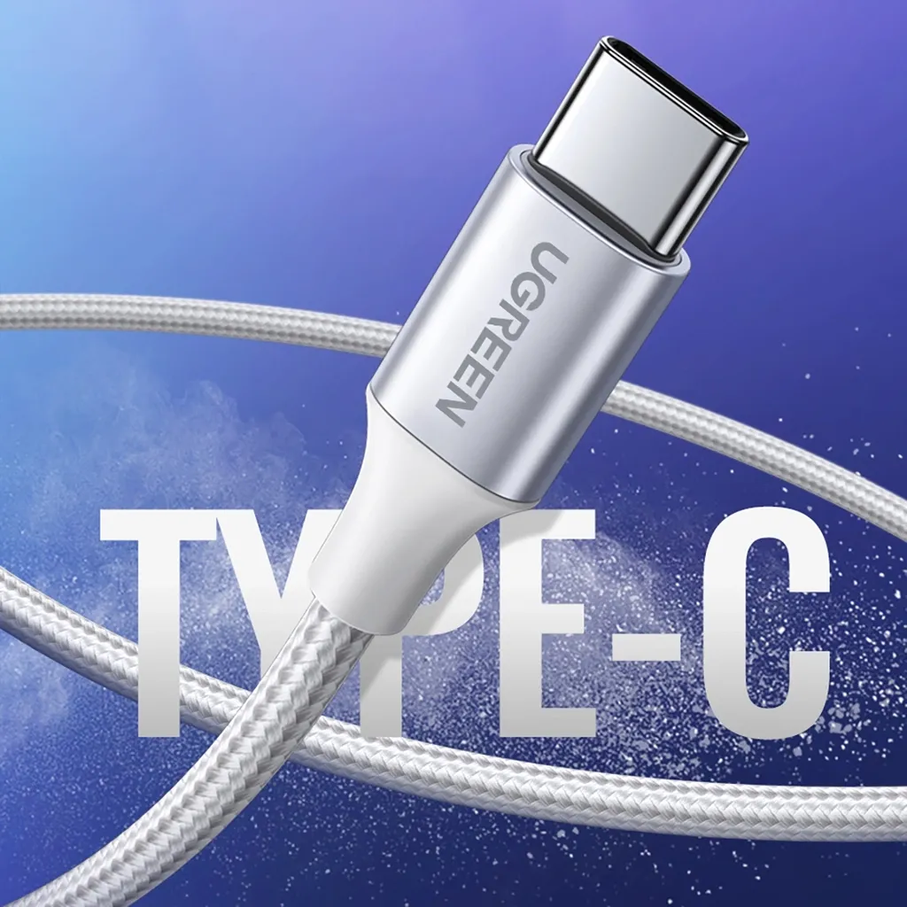 UGREEN 60123 2m USB-A to USB-C Nickel Plating Cabel White