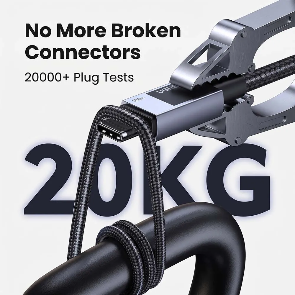 UGREEN 45064 L512 2m USB-C to USB-C Braided Cable 100W Gray