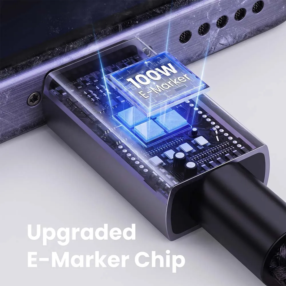 UGREEN 45064 L512 2m USB-C to USB-C Braided Cable 100W Gray