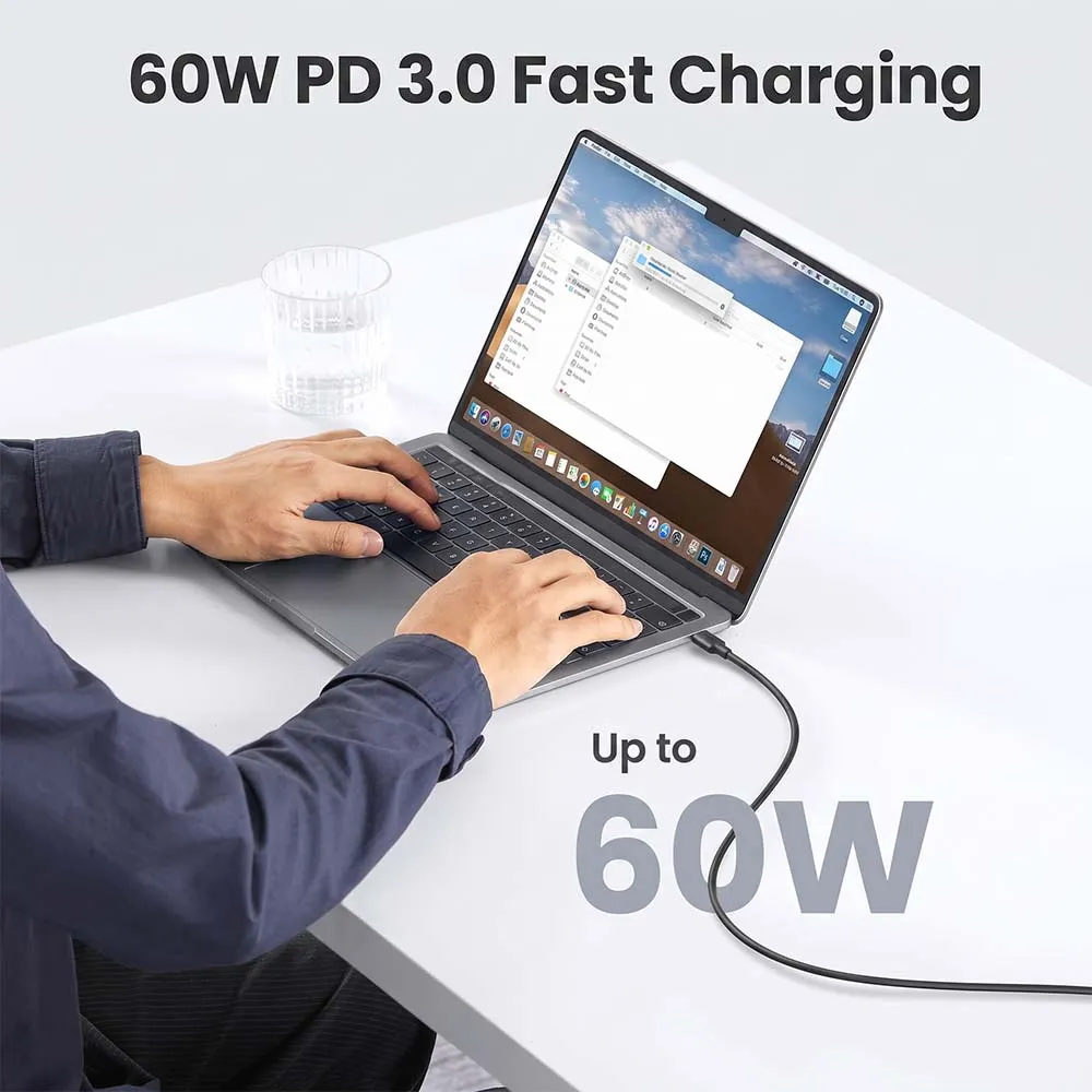 UGREEN 10306 2m USB-C to USB-C Cable 60W Black