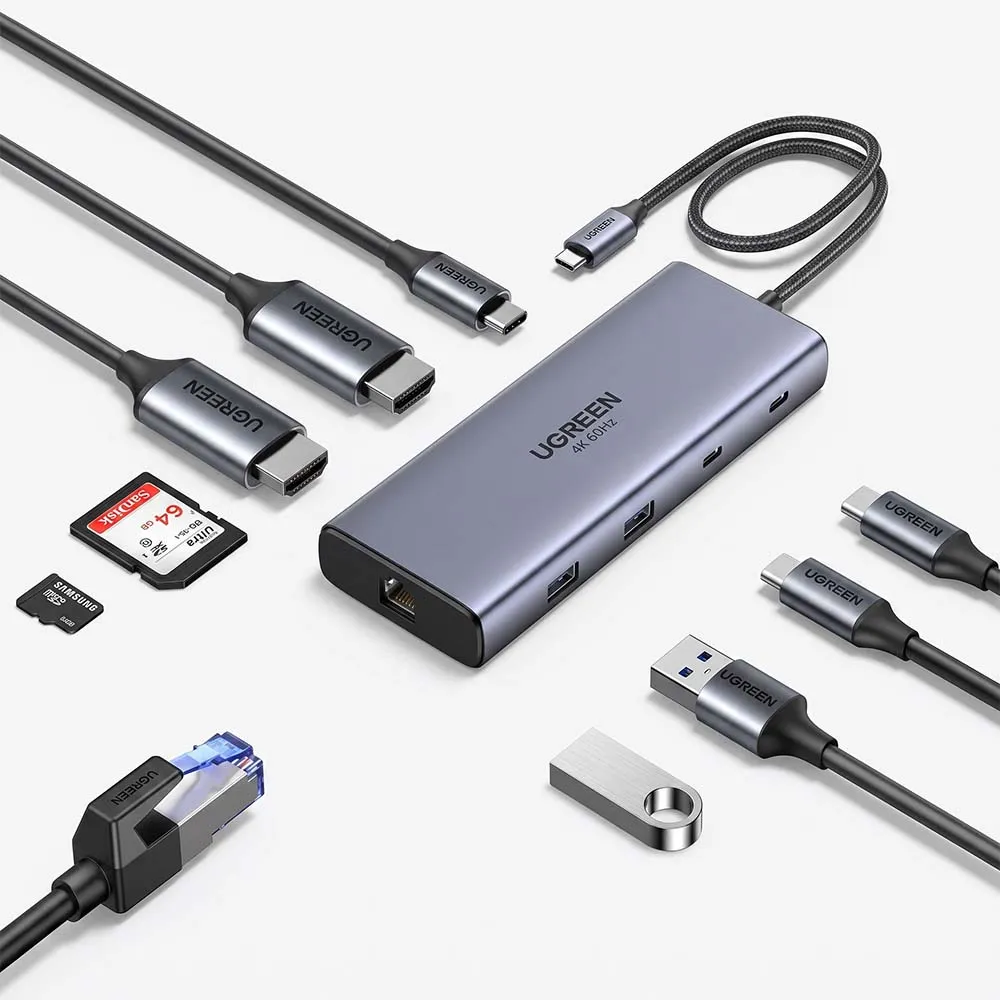 UGREEN 45380 10 in 1 4K HDMI USB-C Hub Adapter