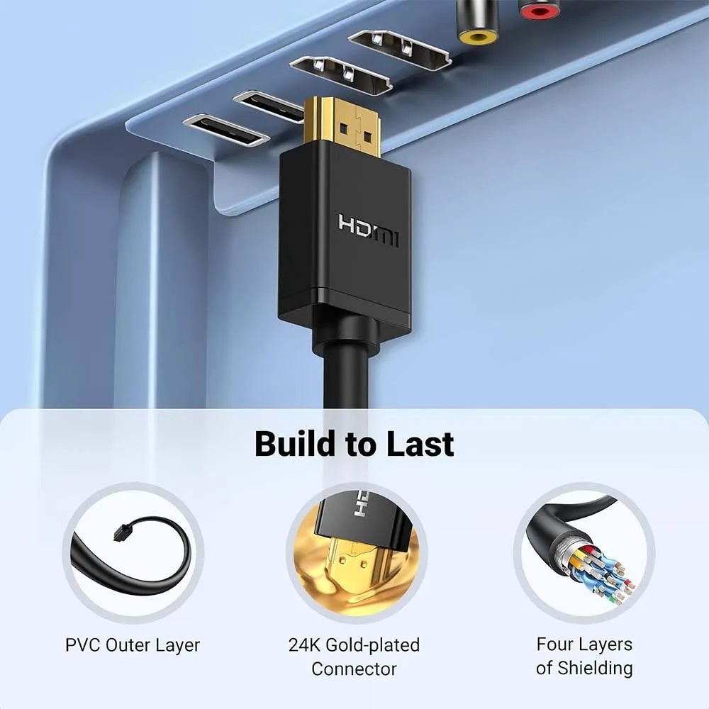 UGREEN 10145 HD107 3m Male to Female HDMI Cable Black