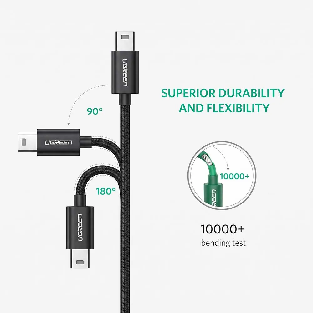 UGREEN 50445 USB-C Male to Mini USB Male 1m Cable Black
