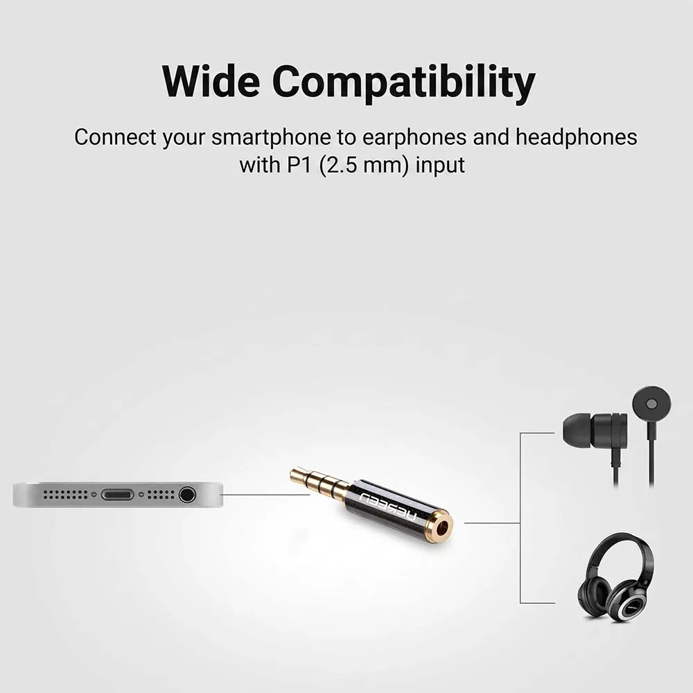 UGREEN 20502 3.5mm Male to 2.5mm Female Adapter