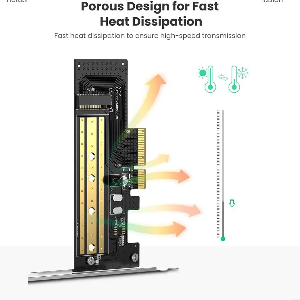 UGREEN 70503 CM302 PCIe 3.0 x4 to M.2 NVME Adapter
