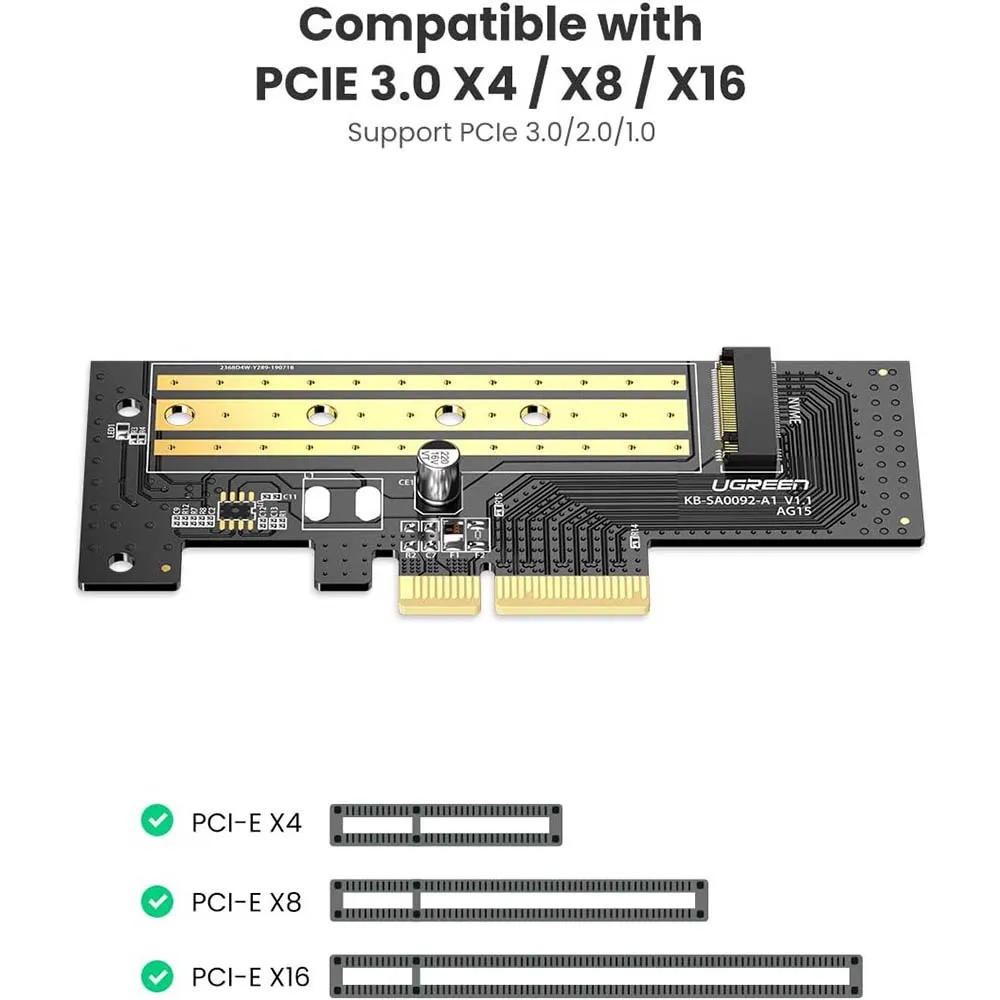 UGREEN 70503 CM302 PCIe 3.0 x4 to M.2 NVME Adapter