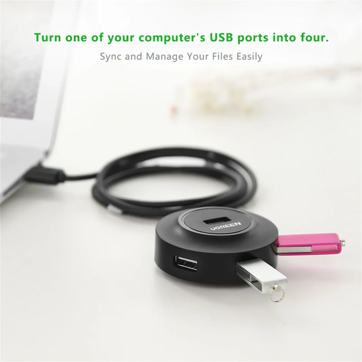UGREEN 20277 4-in-1 USB-A 1m Hub Adapter