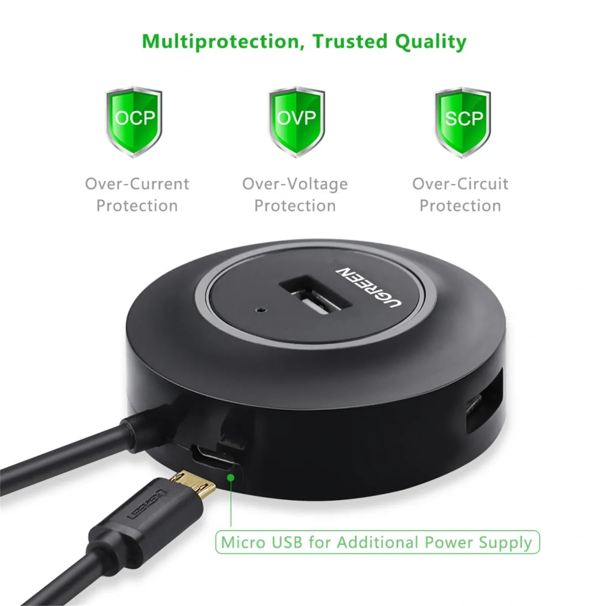 UGREEN 20277 4-in-1 USB-A 1m Hub Adapter