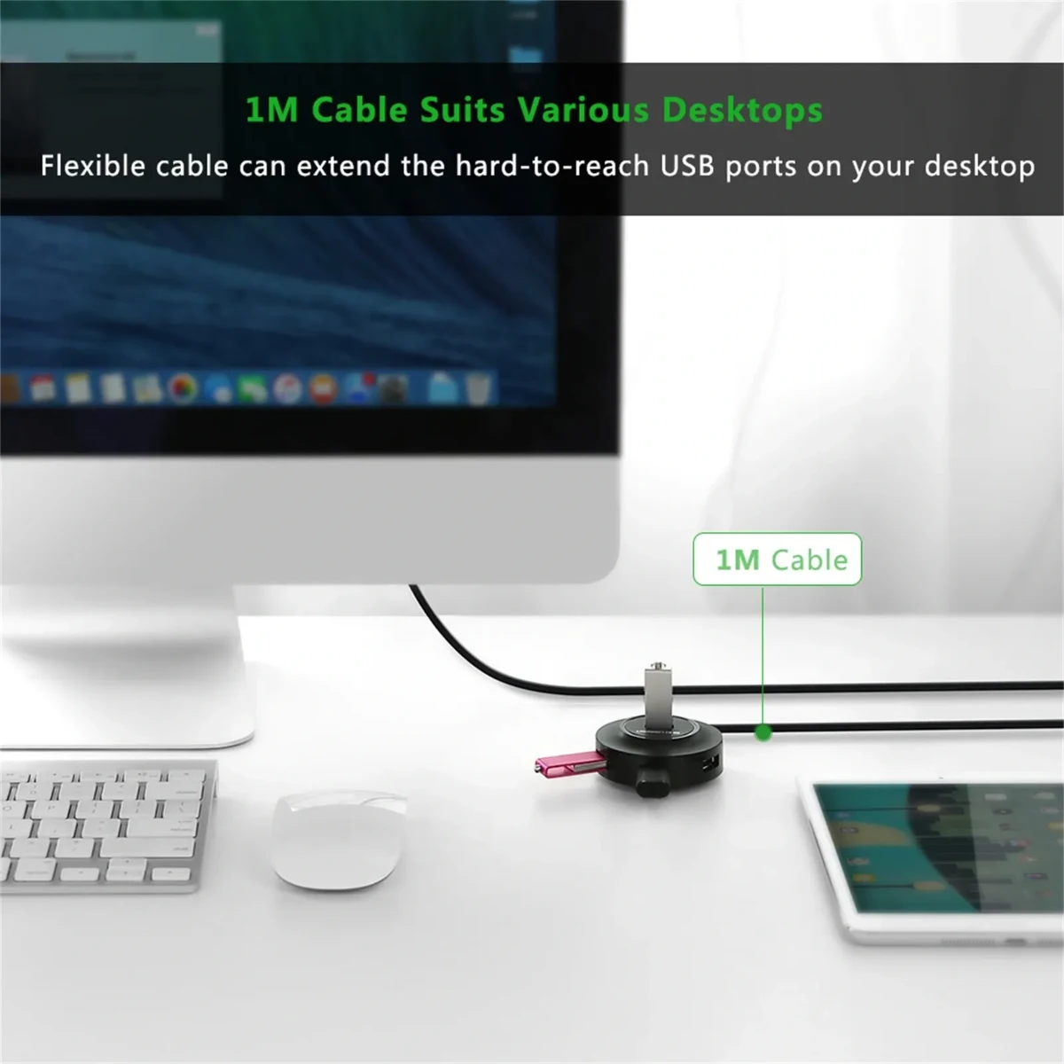 UGREEN 20277 4-in-1 USB-A 1m Hub Adapter