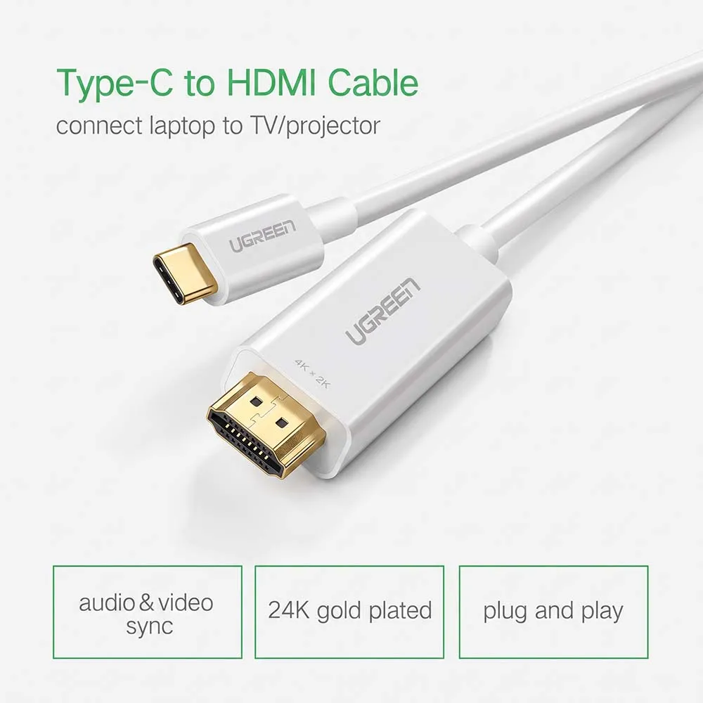 UGREEN 30841 MM121 1.5m USB-C to HDMI Cable Gray