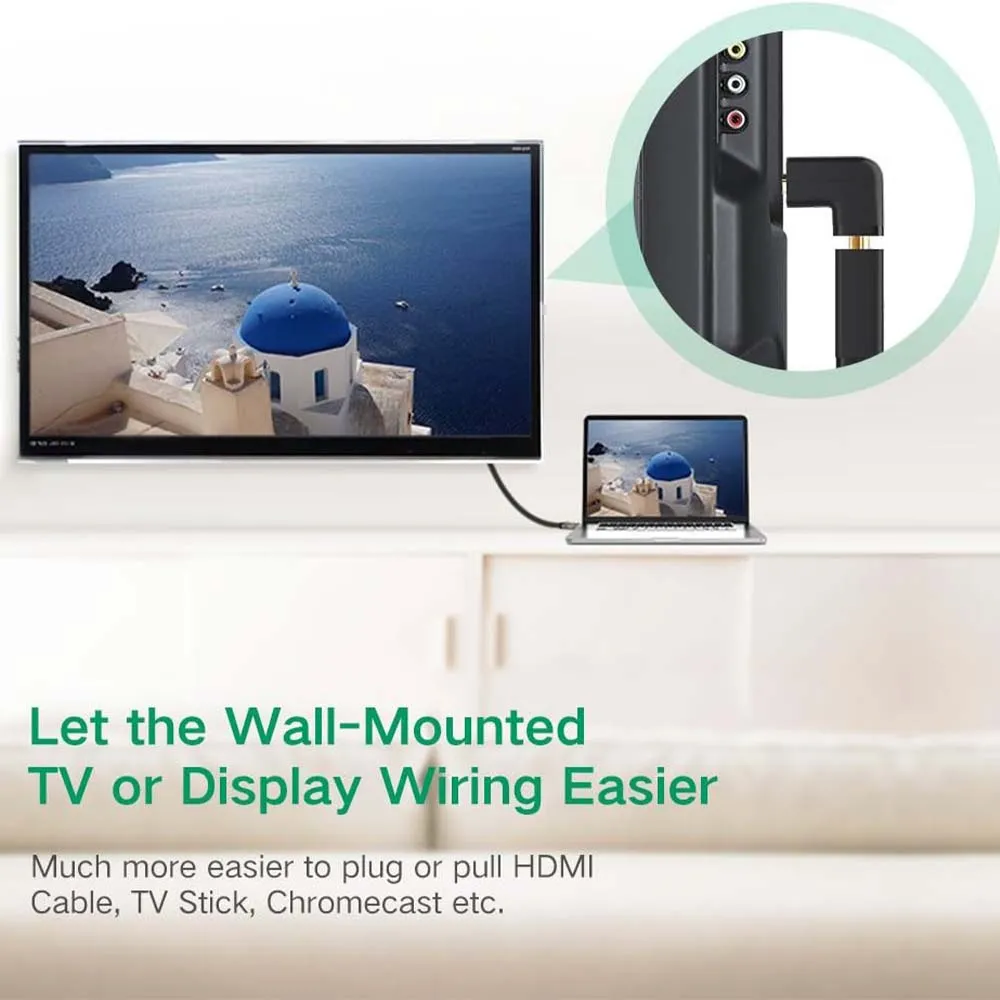 UGREEN 20109 HD112 HDMI Male to Female Adapter Down Angle