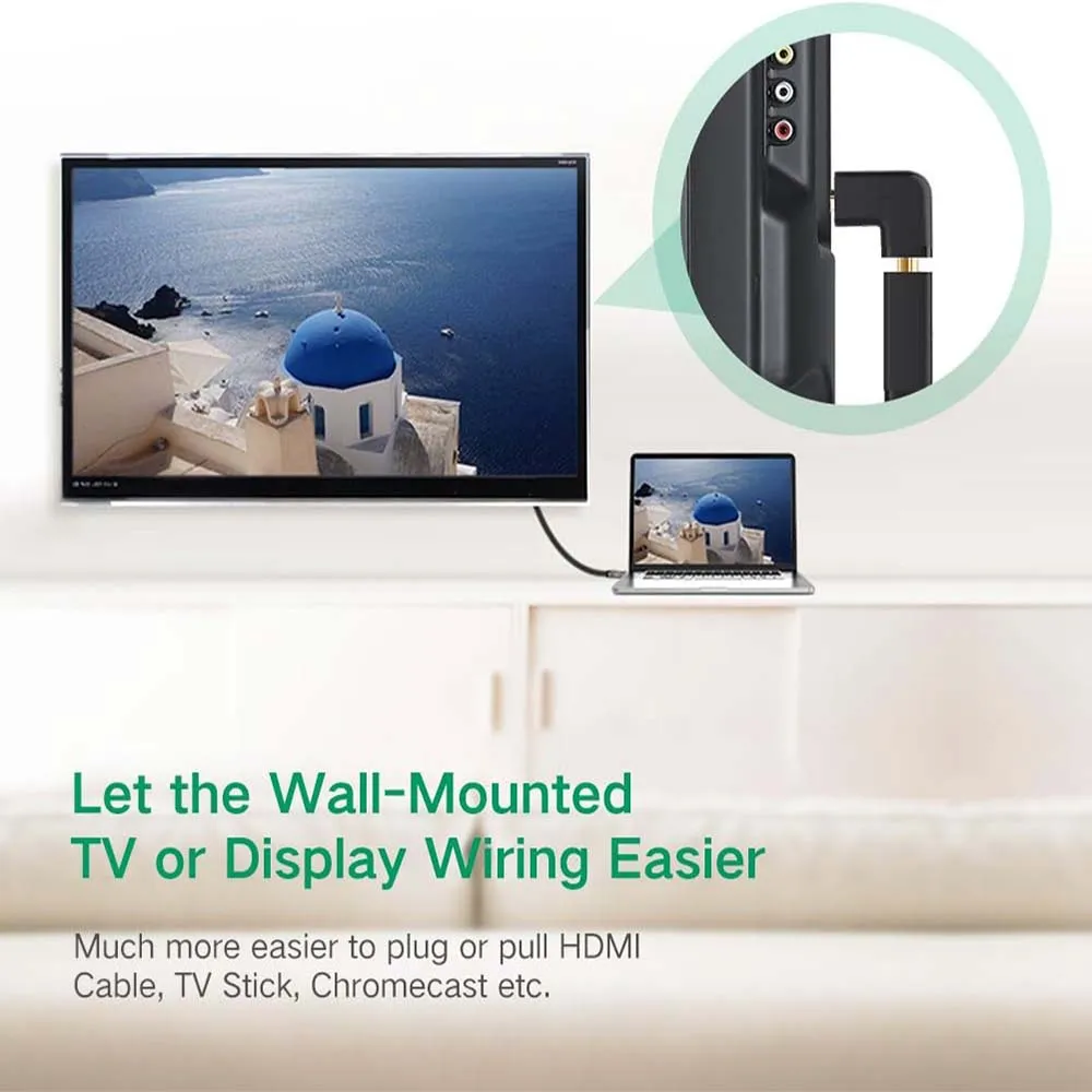 UGREEN 20110 HD112 HDMI Male to Female Adapter Up Angle