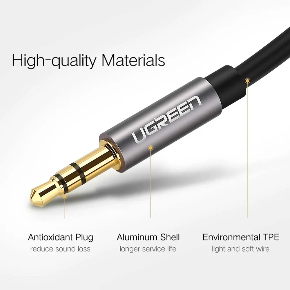 UGREEN 10734 AV119 1.5m 3.5mm Male to 3.5mm Male Cable Black