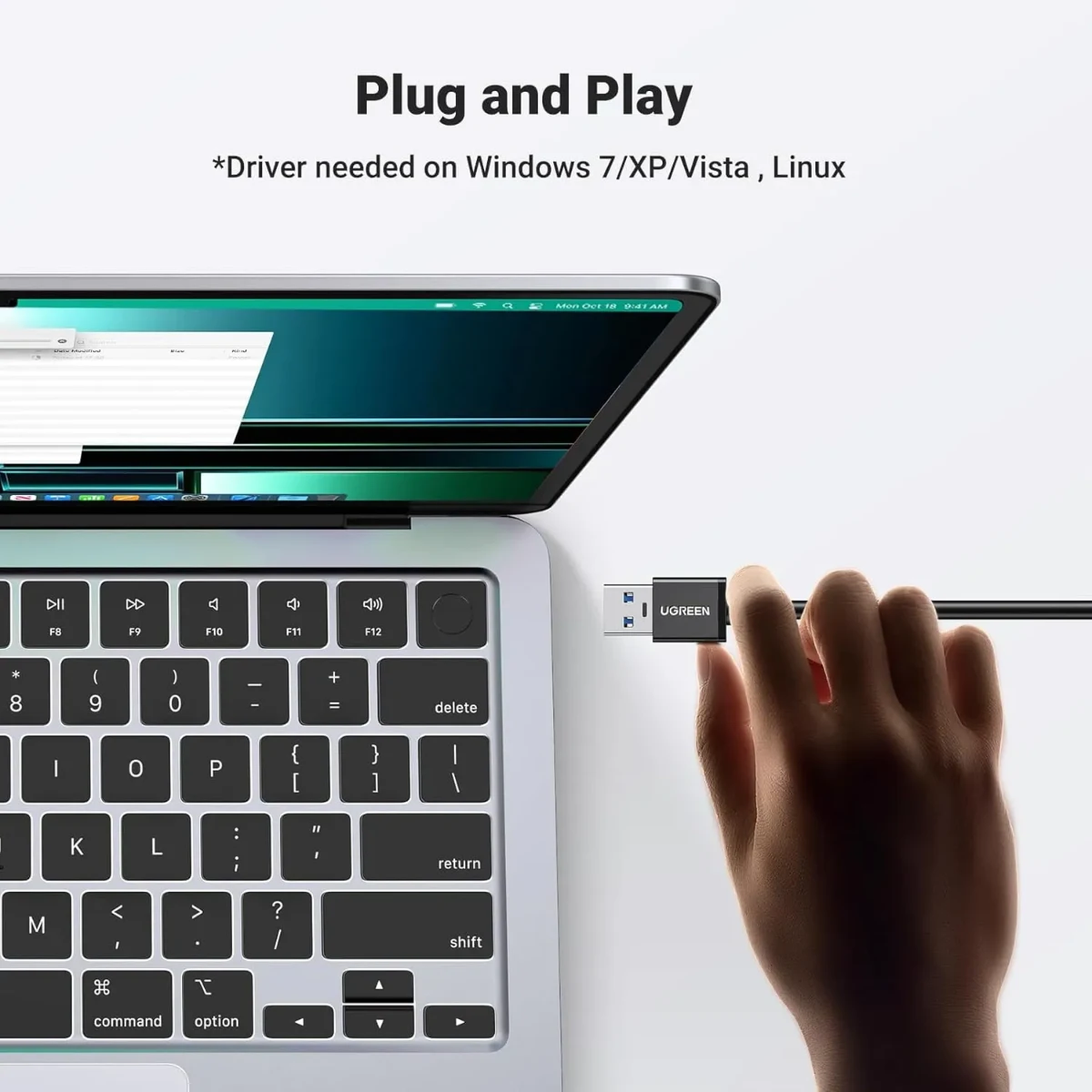 UGREEN 20265 USB 3.0 Hub with Gigabit Ethernet Adapter