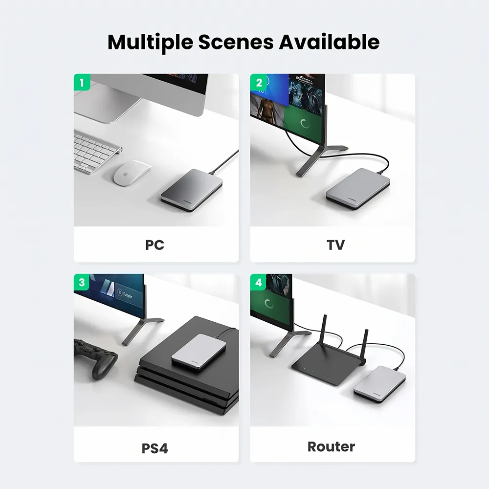 UGREEN 70498 USB-C SATA Hard Drive Enclosure for 2.5" HDD/SSD