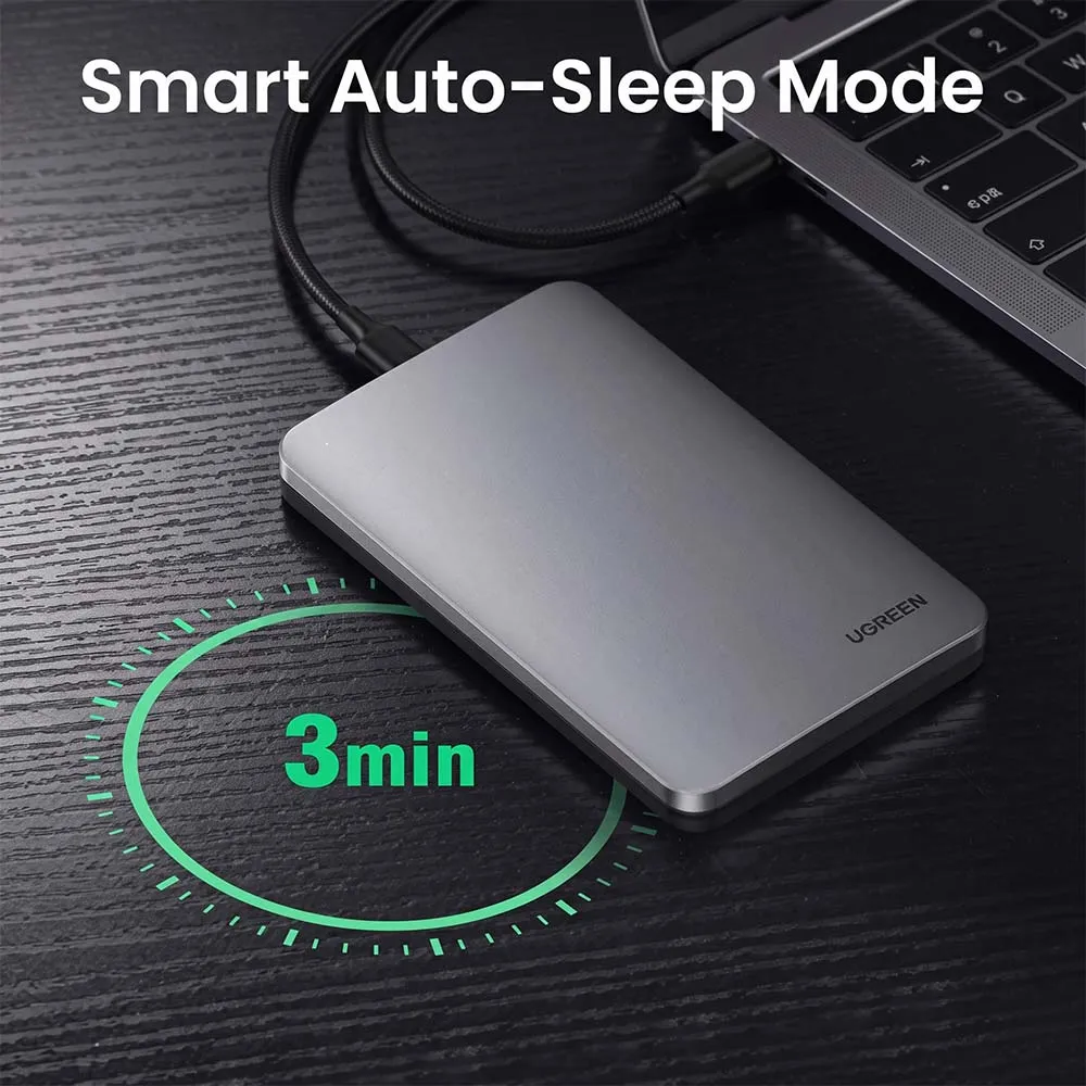 UGREEN 70498 USB-C SATA Hard Drive Enclosure for 2.5" HDD/SSD