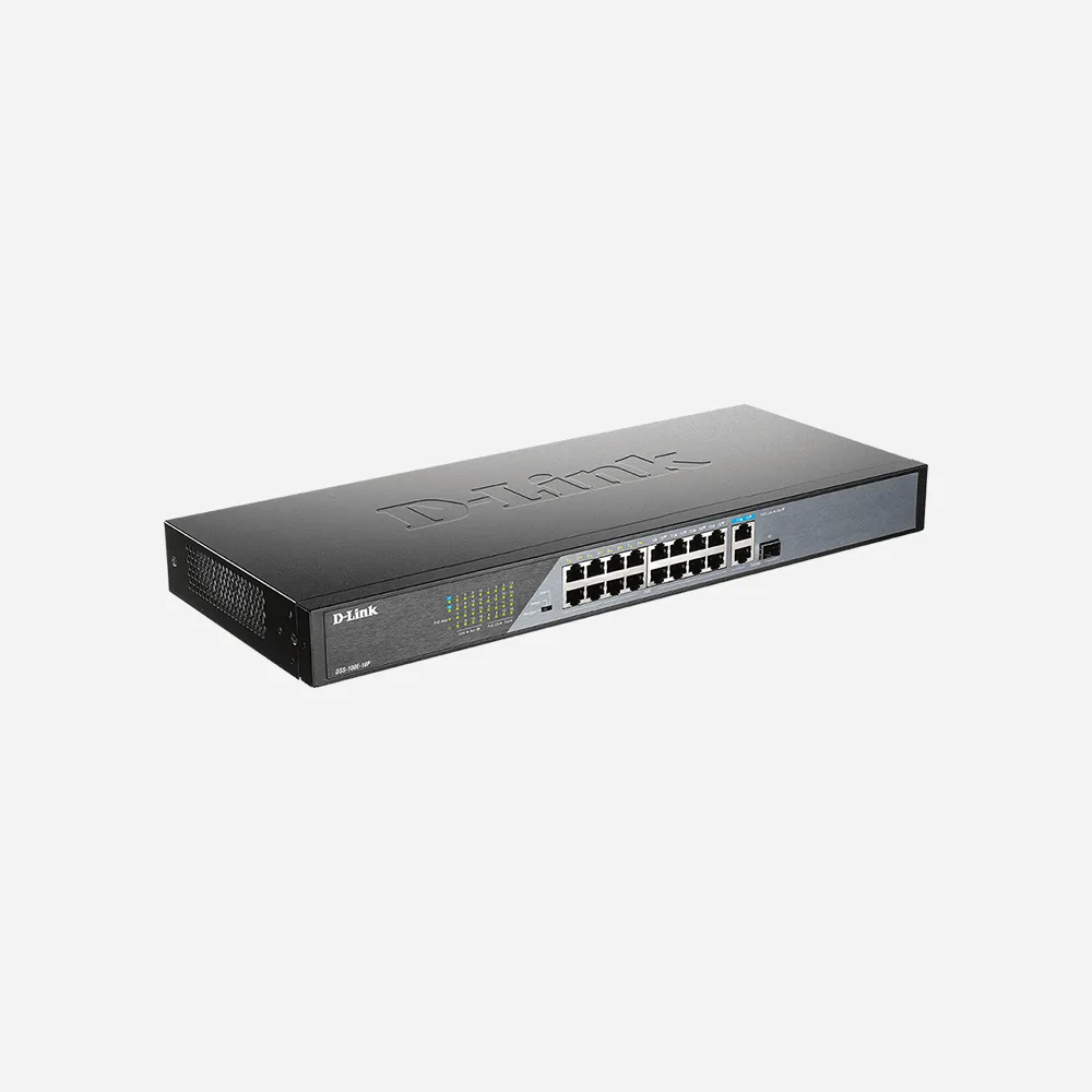 D-Link DSS-100E 18-Port 10/100BASE-TX PoE Unmanaged Surveillance Switch