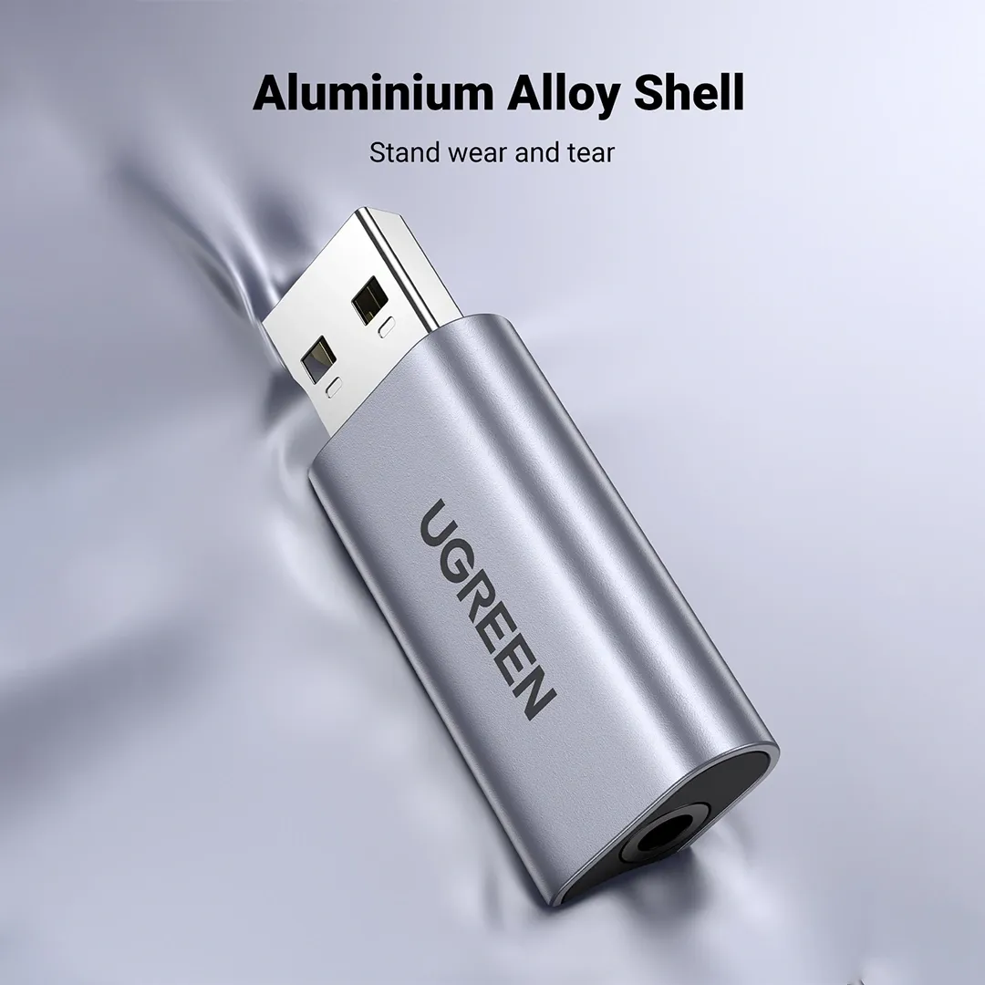 UGREEN 80864 CM383 USB 2.0 to 3.5mm-Audio Adapter