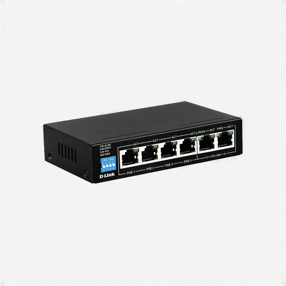 D-Link DES-F1006P-E 6-Port 10/100 Long Range PoE+ Surveillance Switch