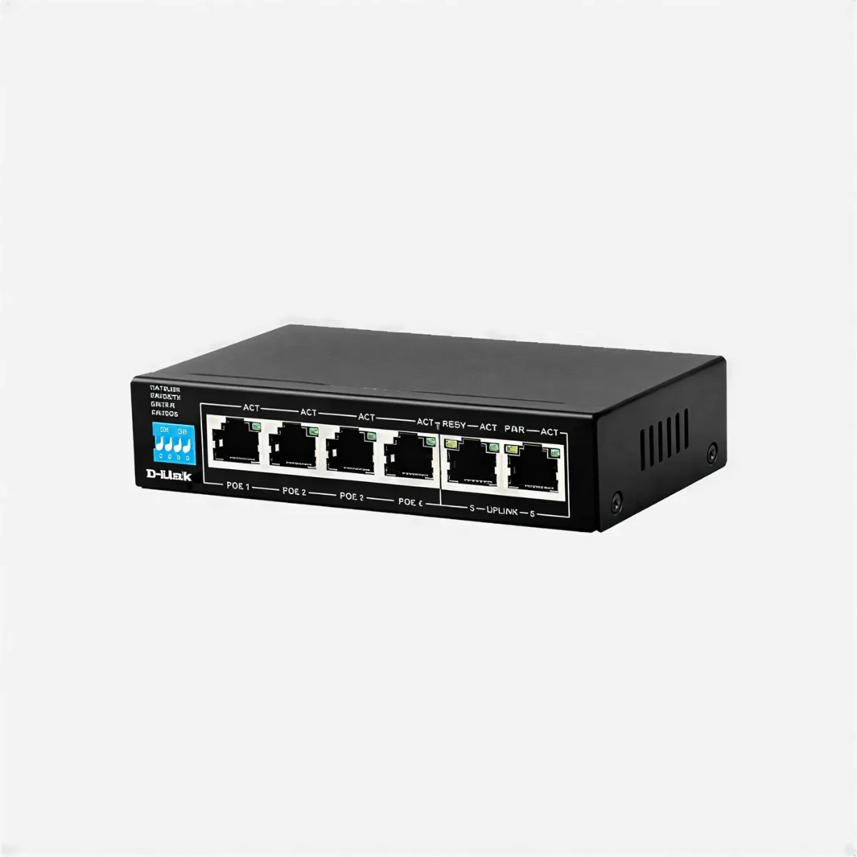 D-Link DES-F1006P-E 6-Port 10/100 Long Range PoE+ Surveillance Switch