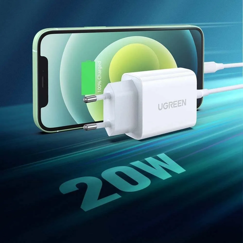 UGREEN 60450 20W Fast Wall Charger with Power Delivery – 1x USB-C