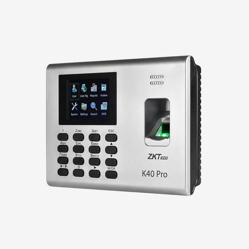 ZKTeco K40 Pro Biometric Time & Attendance Terminal Fingerprint & Access Control Card PIN USB LAN