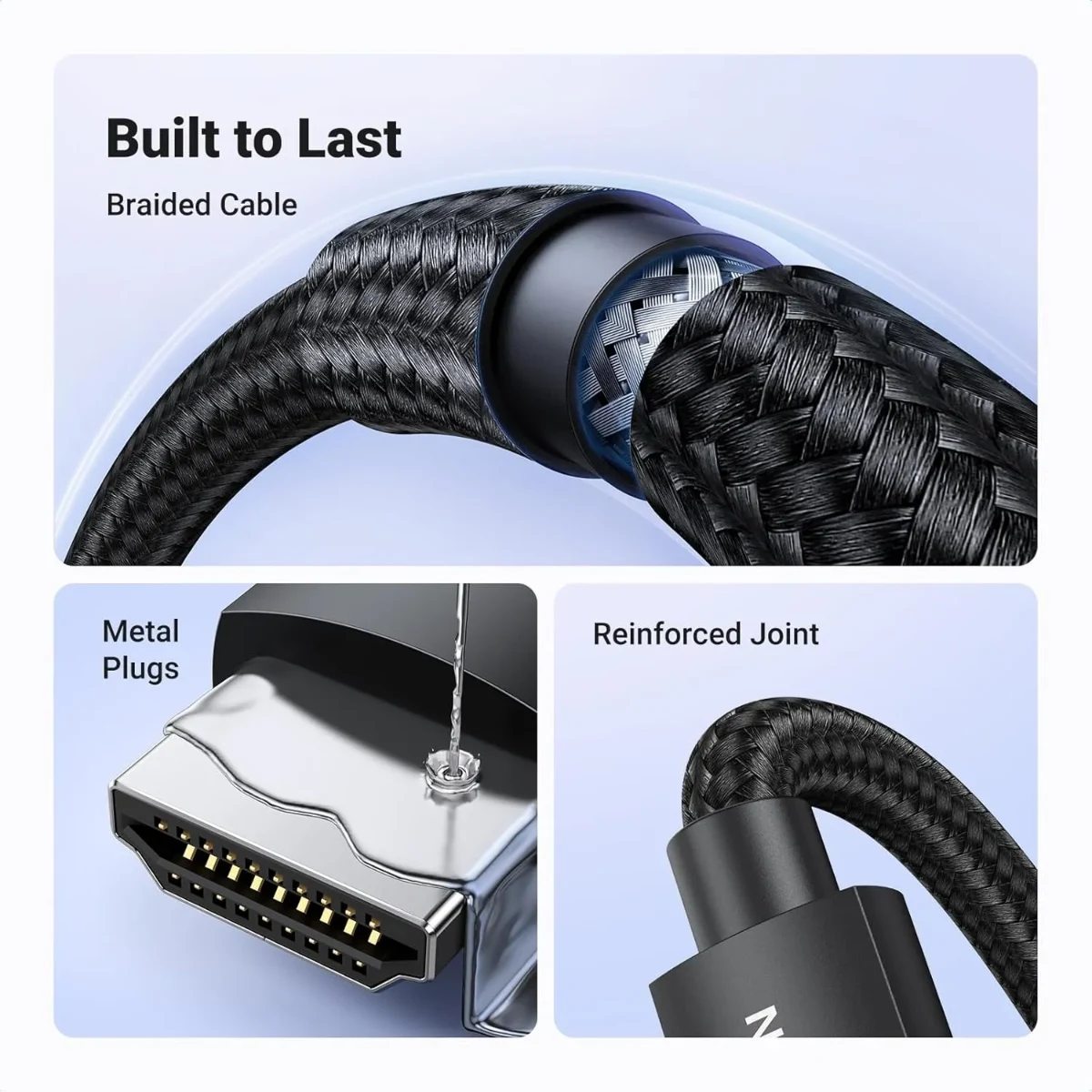 UGREEN 40179 HD150 1.5m HDMI 8K Braided Cable Black