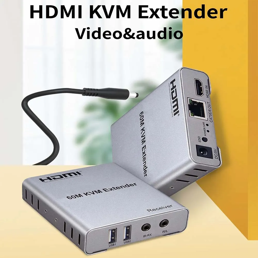 HDTV Extender 60M KVM Audio IR USB Keyboard & Mouse Support